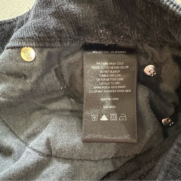 KUT Black Corduroy Pants Women’s Size 8 Diana Skinny Functional Fabric Stretch - Picture 3 of 8